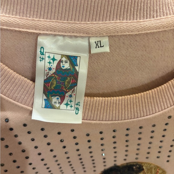 Queen of sparkles Pink Sushi Embroidered Sweater - Picture 2 of 3